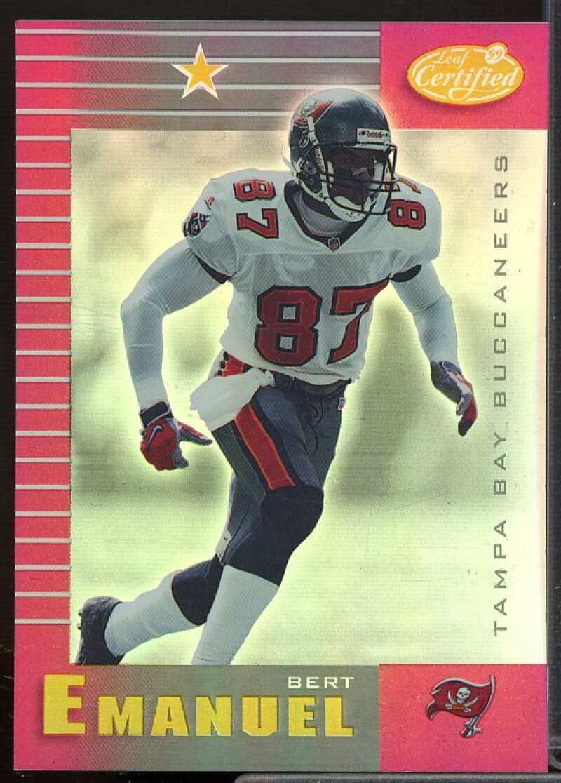 Bert Emanuel Card 1999 Leaf Certified Mirror Red #93  Image 1