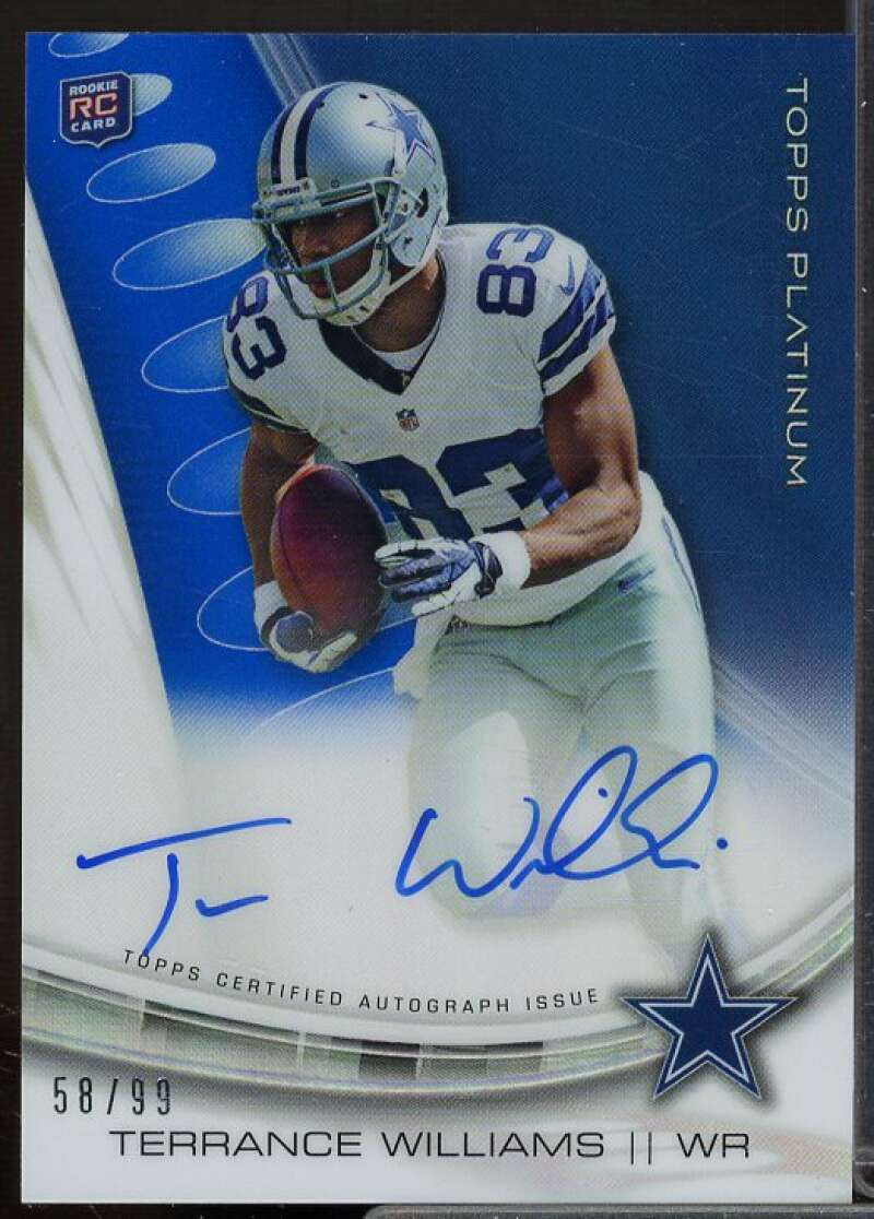 Terrance Williams 2013 Topps Platinum Rookie Autographs Blue Refractors #ATW  Image 1