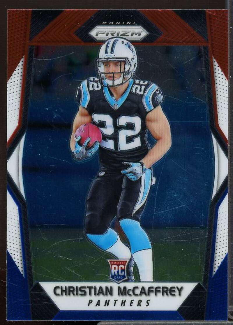 Christian McCaffrey Rookie 2017 Panini Prizm Prizms Red White and Blue #249  Image 1