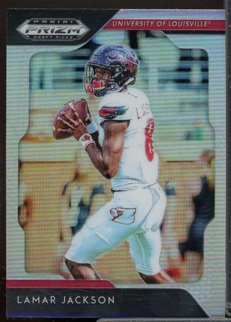 Lamar Jackson Card 2019 Panini Prizm Draft Picks Prizms Silver #60  Image 1