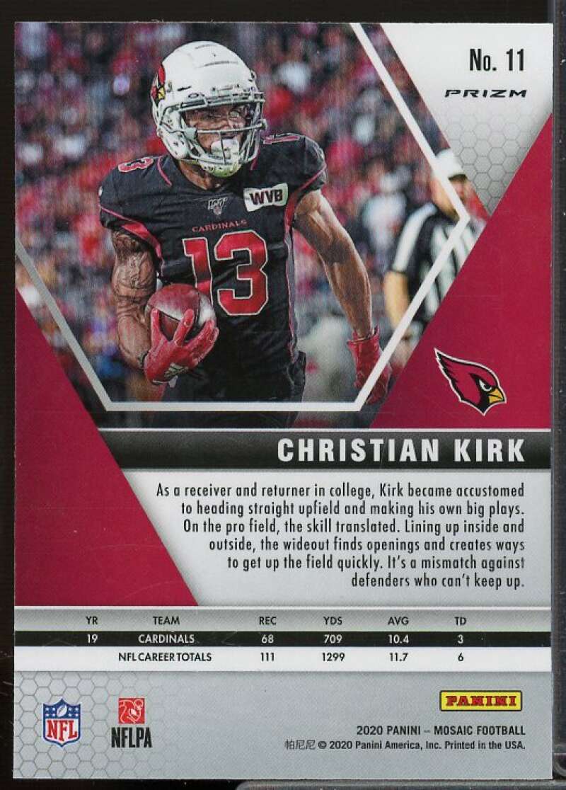 Christian Kirk Card 2020 Panini Mosaic White Sparkle #11  Image 2