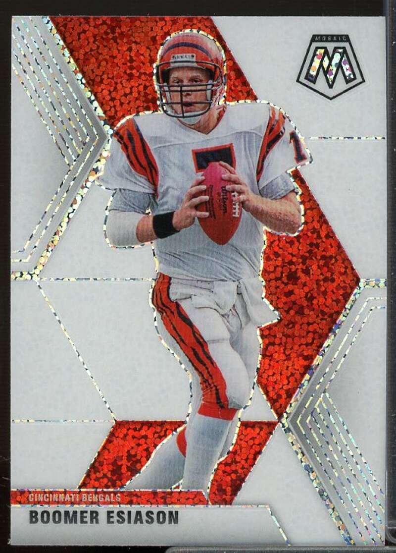 Boomer Esiason Card 2020 Panini Mosaic White Sparkle #51  Image 1