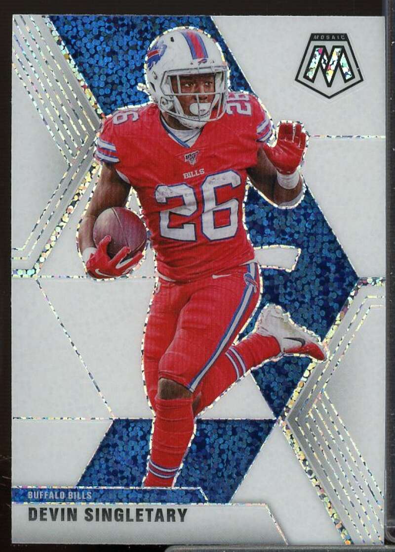 Devin Singletary Card 2020 Panini Mosaic White Sparkle #27  Image 1