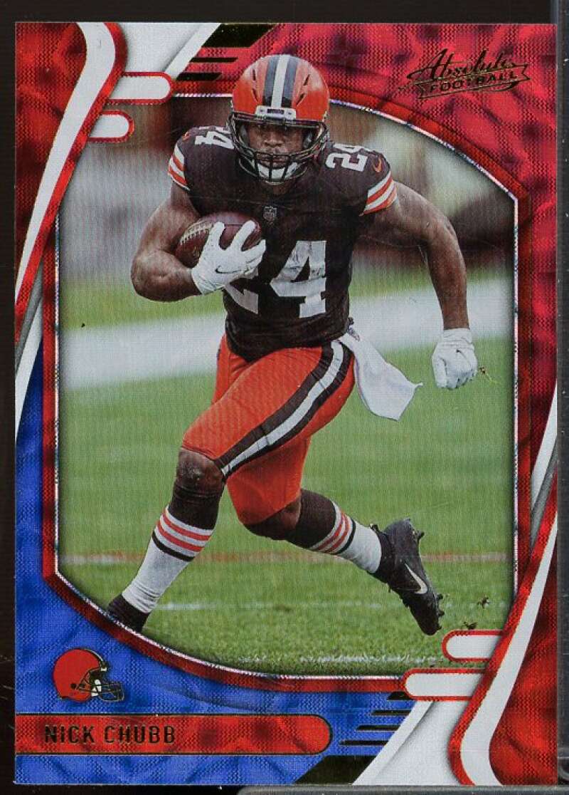 Nick Chubb Card 2021 Absolute Red White and Blue Kaleidoscope #46  Image 1