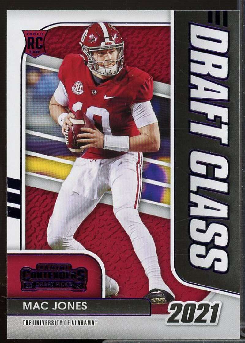 Mac Jones Rookie Card 2021 Panini Contenders Draft Picks Draft Class Purple #15  Image 1