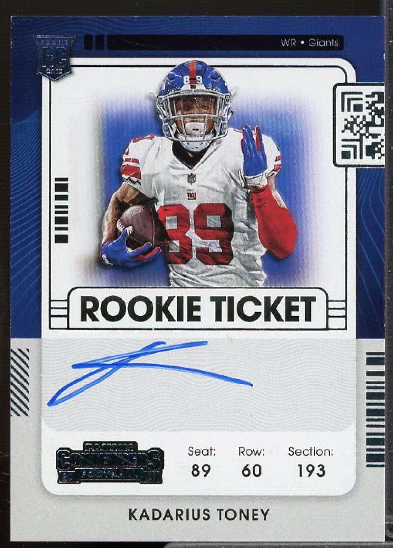 Kadarius Toney AU Rookie Card 2021 Panini Contenders #110A  Image 1