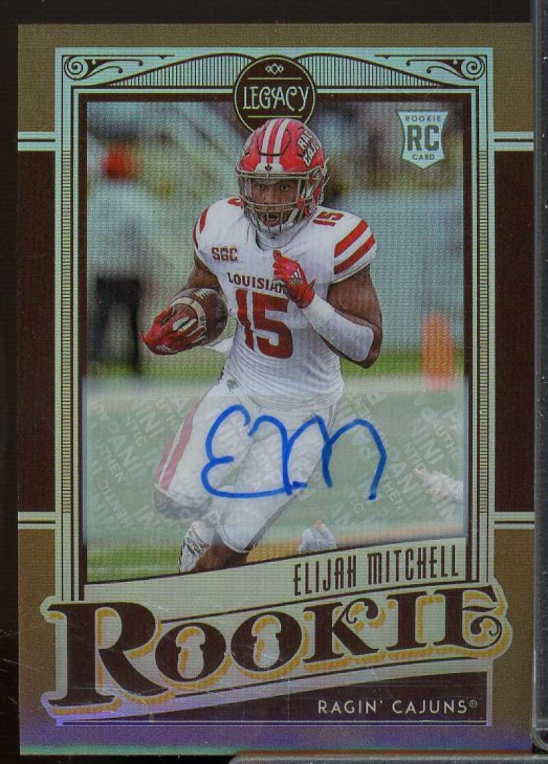 Elijah Mitchell Rookie 2021 Panini Legacy Rookie Premium Penmanship Bronze #188  Image 1