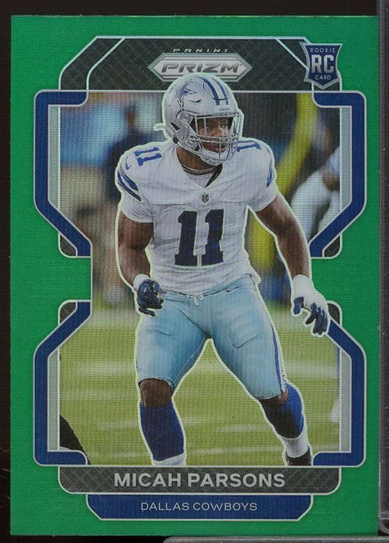 Micah Parsons Rookie Card 2021 Panini Prizm Prizms Green #382  Image 1