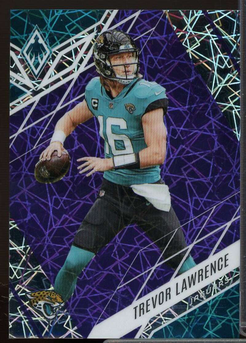 Trevor Lawrence Card 2022 Panini Phoenix Purple Lazer #33  Image 1