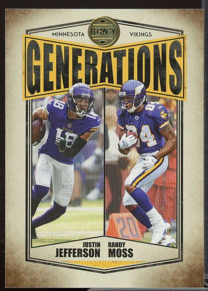 Justin Jefferson/Randy Moss Card 2022 Panini Legacy Generations #4  Image 1