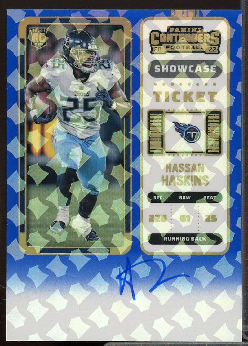 Hassan Haskins AU Rookie Card 2022 Panini Contenders Showcase #119A  Image 1