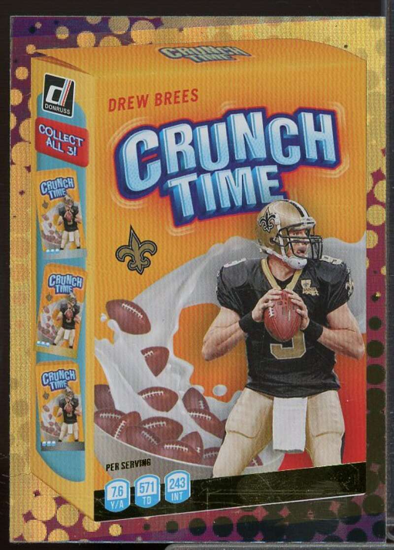 Drew Brees Card 2022 Donruss Crunch Time Galactic #6  Image 1