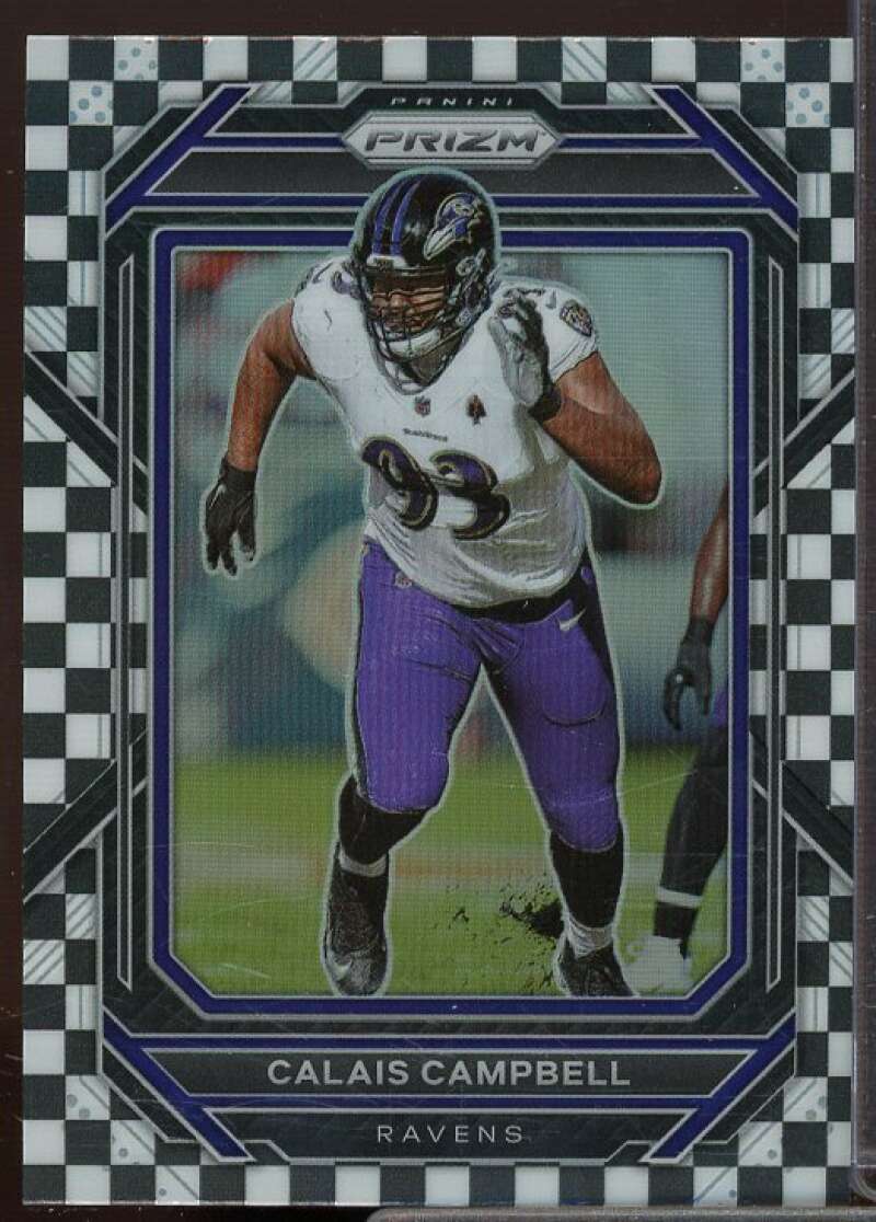 Calais Campbell Card 2022 Panini Prizm Prizms Black and White Checker #25  Image 1