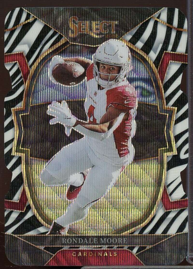 Rondale Moore Card 2022 Select Prizm Black and Red Die Cut #12  Image 1