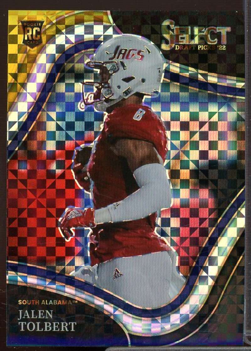 Jalen Tolbert Rookie 2022 Select Draft Picks Prizms Black and Gold Squares #113  Image 1