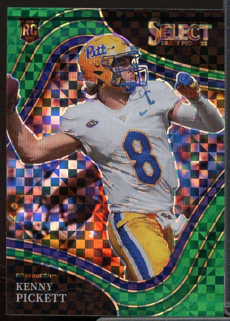 Kenny Pickett Rookie Card 2022 Select Draft Picks Prizms Green Squares #121  Image 1