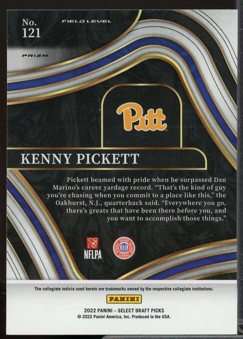 Kenny Pickett Rookie Card 2022 Select Draft Picks Prizms Green Squares #121  Image 2