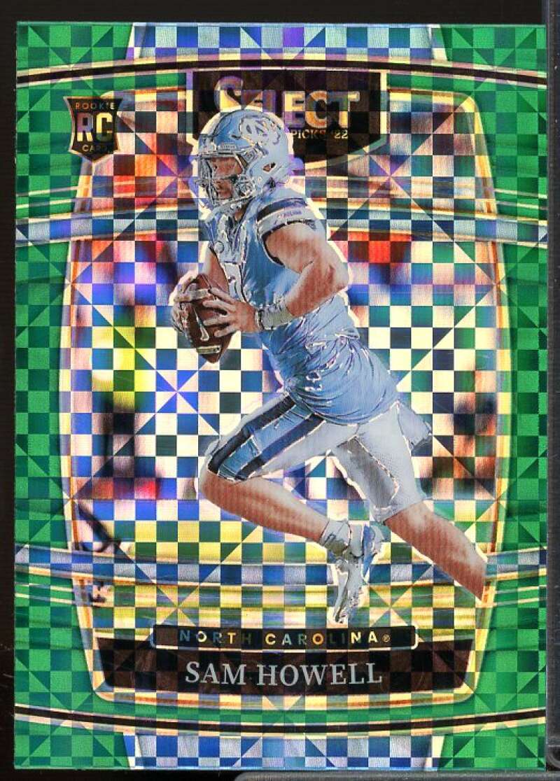 Sam Howell Rookie Card 2022 Select Draft Picks Prizms Green Squares #3  Image 1