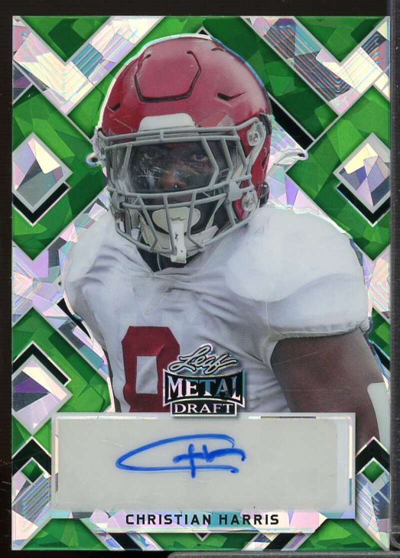 Christian Harris Card 2022 Leaf Metal Draft Portraits Crystal Green #PACH1  Image 1