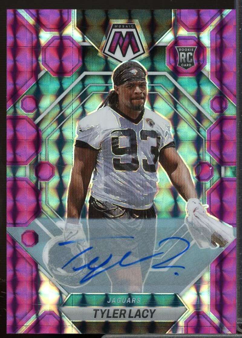 Tyler Lacy Rookie Card 2023 Panini Mosaic Rookie Autographs Mosaic Purple #370  Image 1