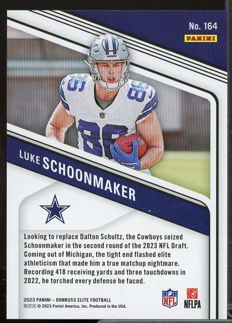 Luke Schoonmaker Rookie Card 2023 Elite Aspirations Shimmer #164  Image 2