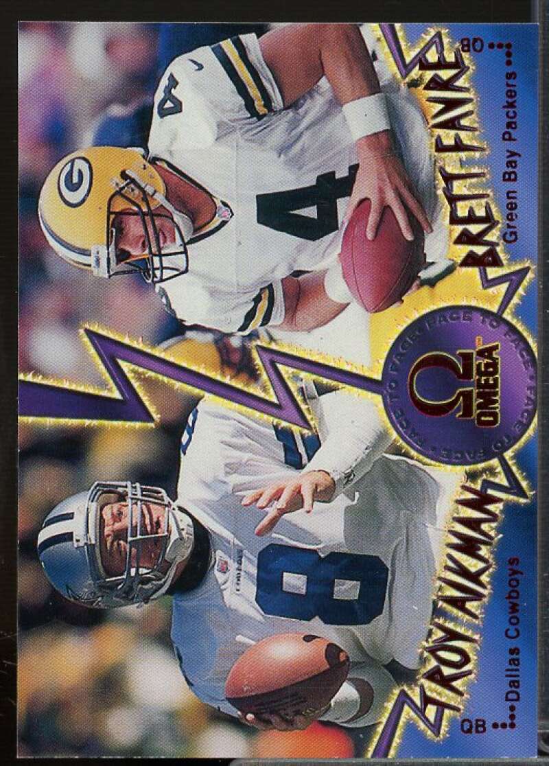 T.Aikman/B.Favre Card 1998 Pacific Omega Face To Face #10  Image 1