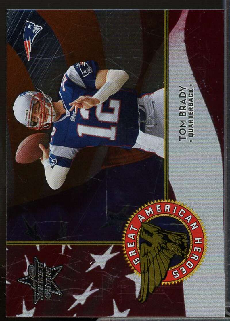 Tom Brady Card 2004 Leaf Rookies and Stars Great American Heroes Red #GAH19  Image 1