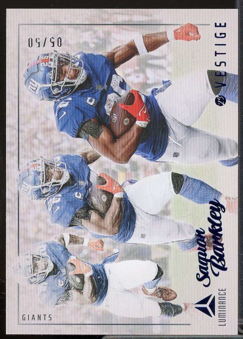 Saquon Barkley Card 2023 Panini Luminance Vestige Blue #11  Image 1