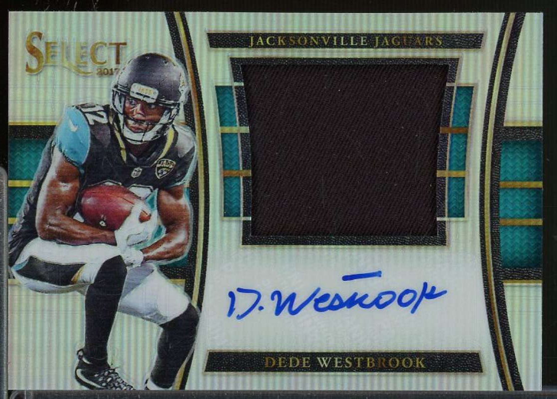 Dede Westbrook Card 2017 Select Jumbo Rookie Signature Swatches Prizm #28  Image 1