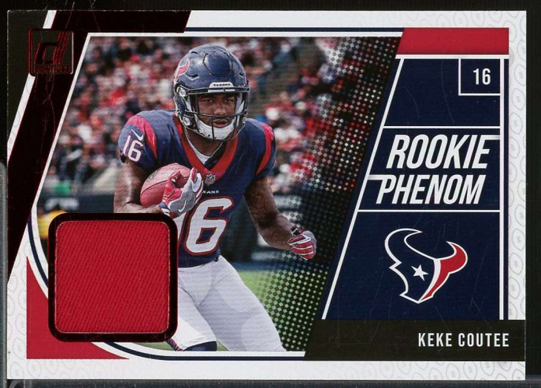 Keke Coutee Rookie Card 2018 Donruss Rookie Phenom Jerseys Red #26  Image 1