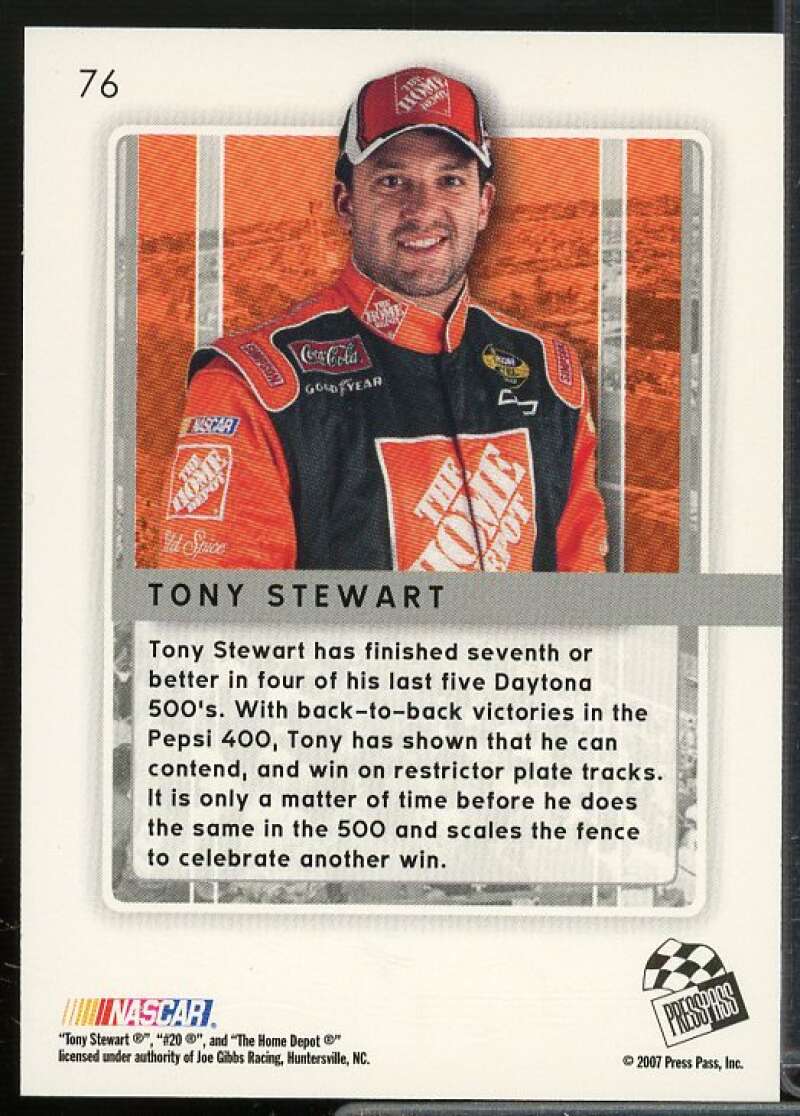 Tony Stewart DD Card 2007 Press Pass Premium #76  Image 2