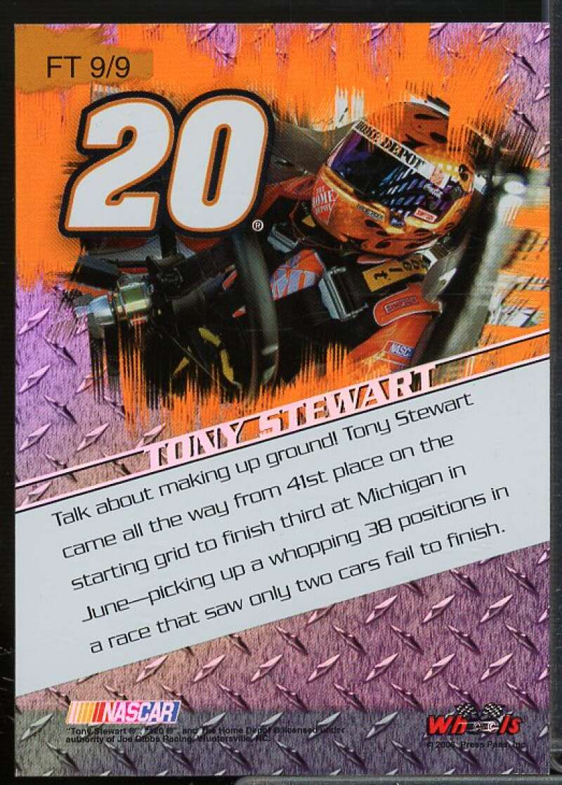 Tony Stewart Card 2008 Wheels High Gear Full Throttle #FT9  Image 2