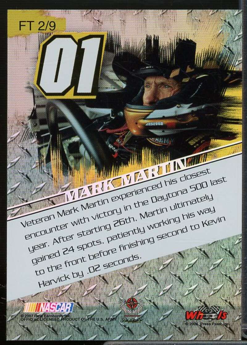 Mark Martin Card 2008 Wheels High Gear Full Throttle #FT2  Image 2