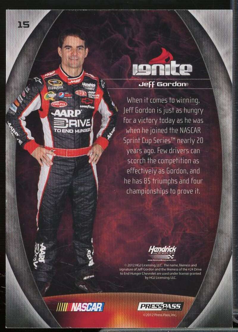 Jeff Gordon Card 2012 Press Pass Ignite #15  Image 2