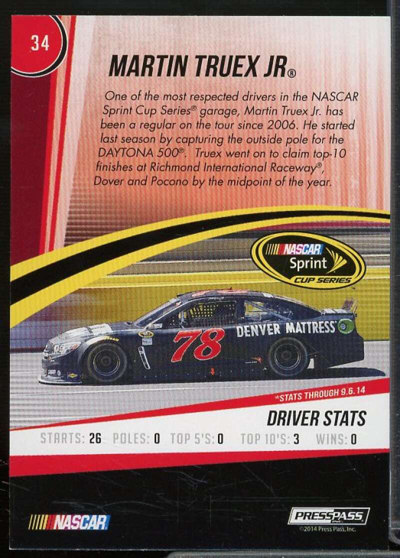 Martin Truex Jr Card 2015 Press Pass Red #34  Image 2