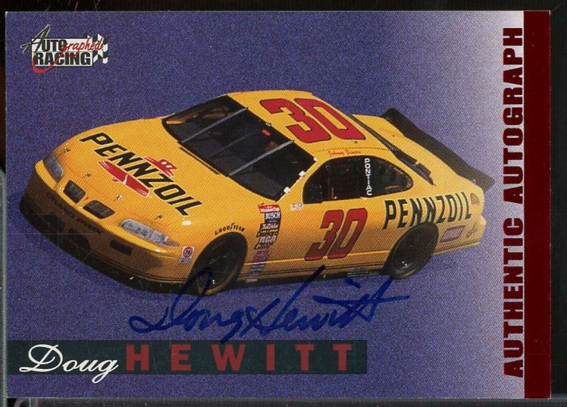 Doug Hewitt Card 1996 Autographed Racing Autographs #19  Image 1