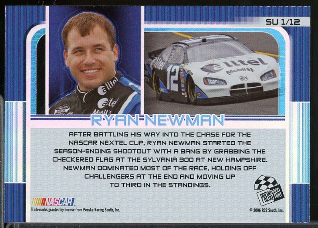 Ryan Newman Card 2006 Press Pass Eclipse Supernova #SU1  Image 2