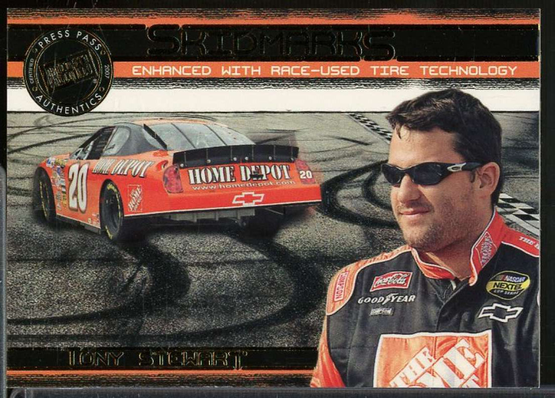 Tony Stewart Card 2007 Press Pass Eclipse Skidmarks #SM10  Image 1