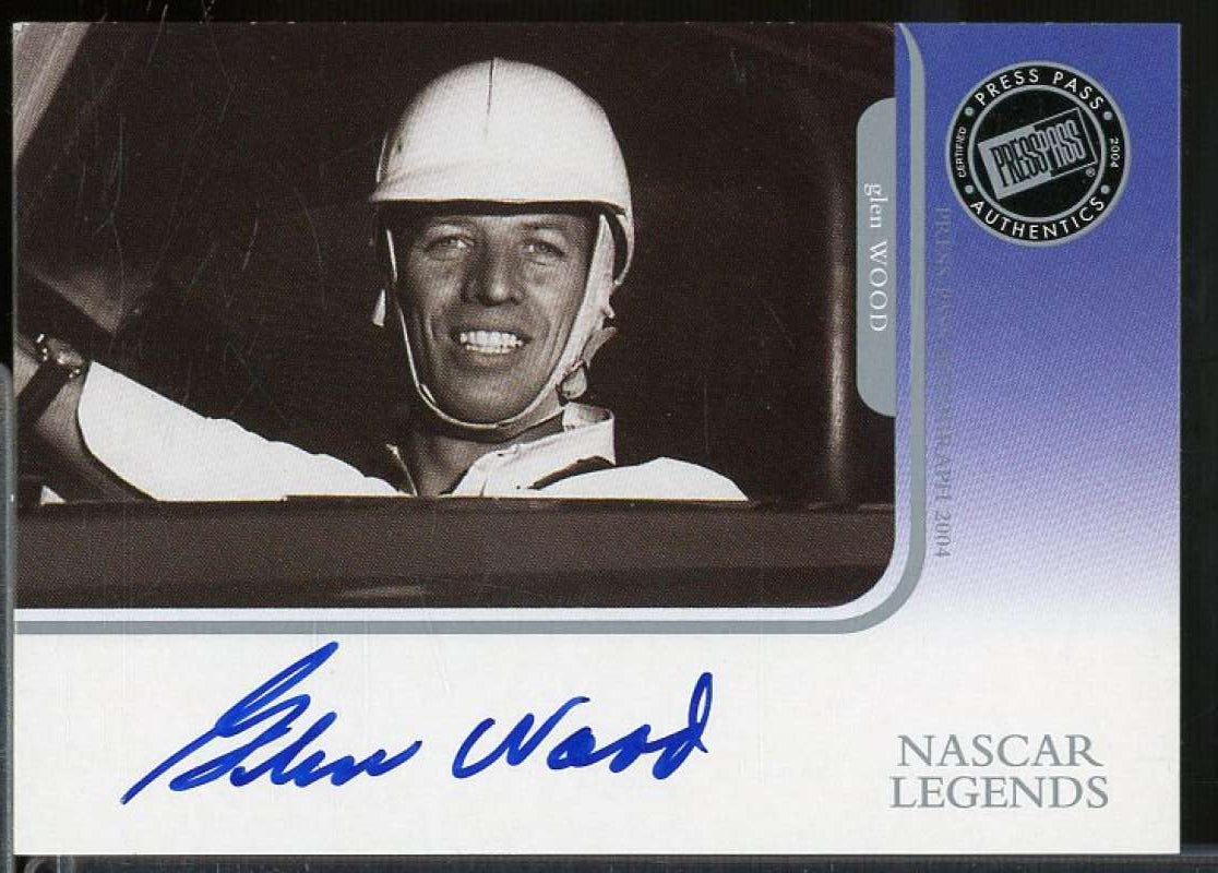 Glen Wood Card 2003 Press Pass NASCAR Legends Autograph #NNO  Image 1