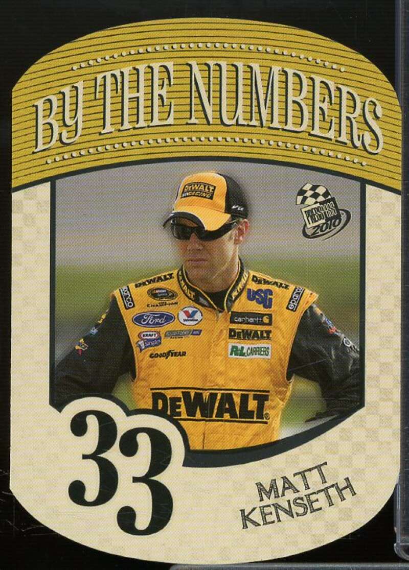 Matt Kenseth Card 2010 Press Pass By The Numbers #BN33  Image 1