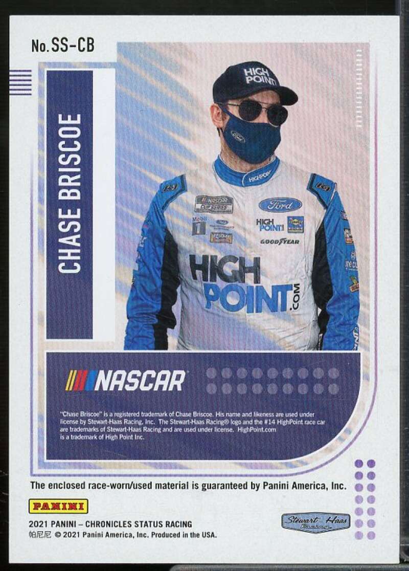 Chase Briscoe Card 2021 Panini Chronicles Status Swatches #3  Image 2