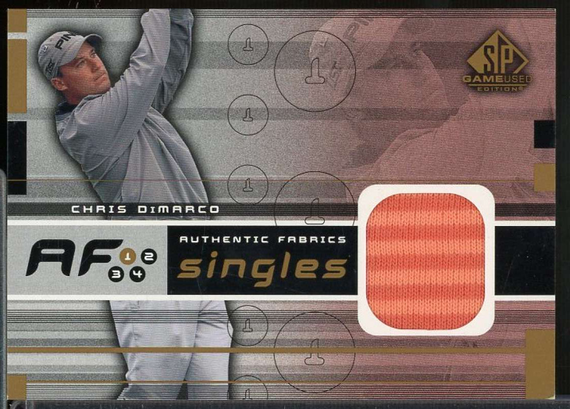 Chris DiMarco Card 2003 SP Game Used Authentic Fabrics Singles #CD  Image 1