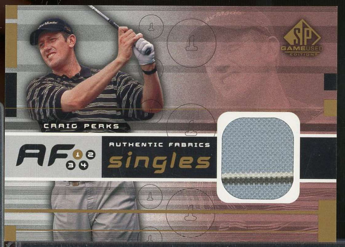 Craig Perks Card 2003 SP Game Used Authentic Fabrics Singles #PE  Image 1