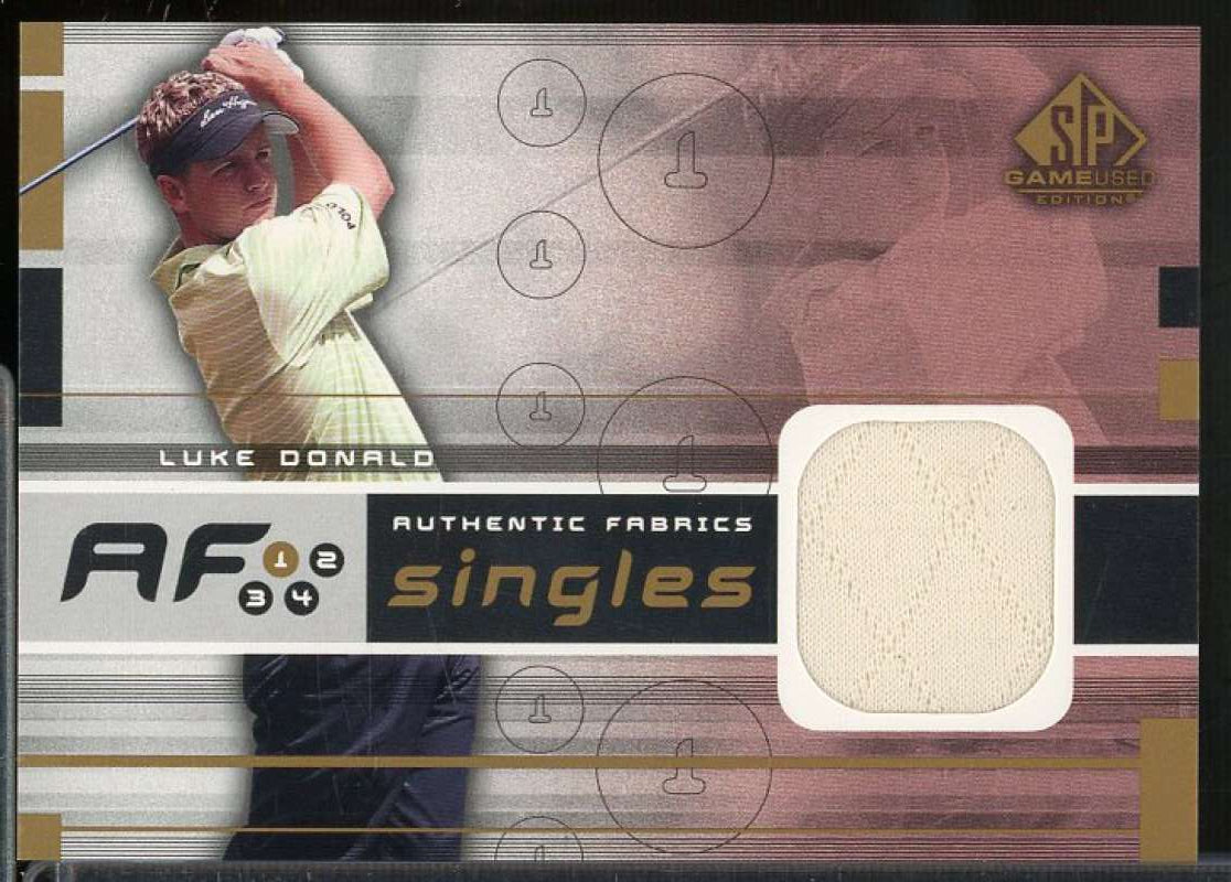 Luke Donald Card 2003 SP Game Used Authentic Fabrics Singles #DO  Image 1