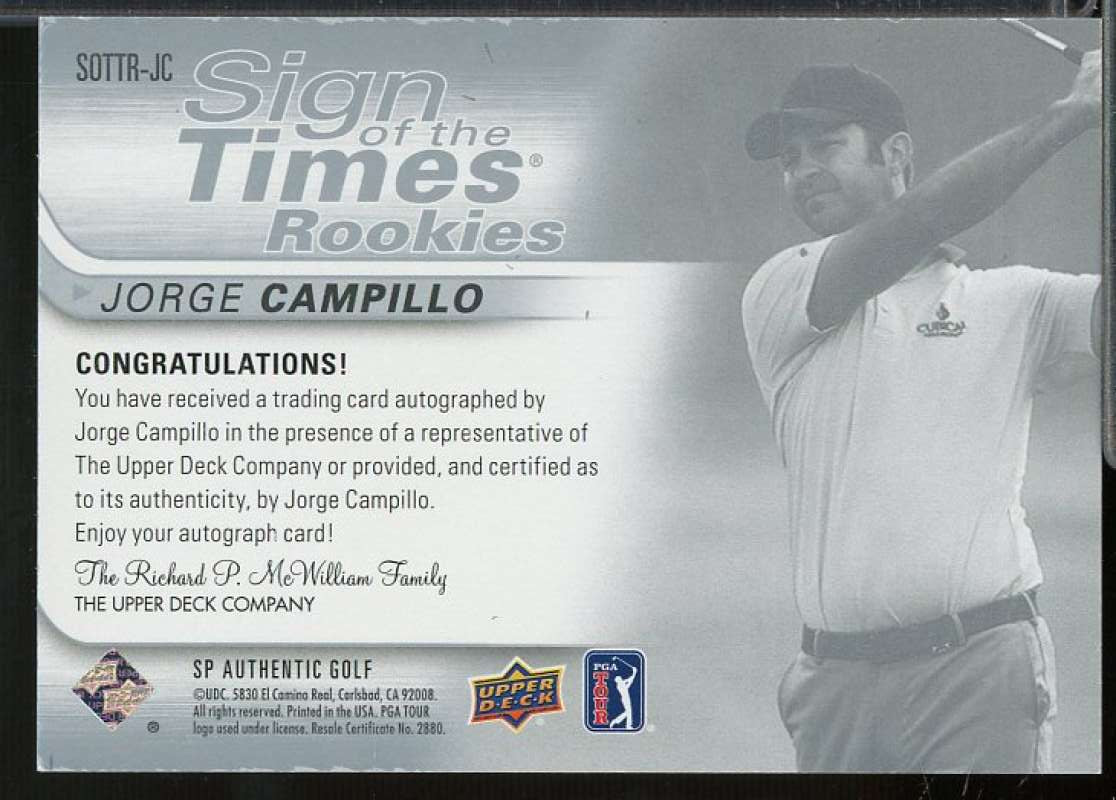 Jorge Campillo D Card 2021 SP Authentic Sign of the Times Rookies #SOTTRJC  Image 2