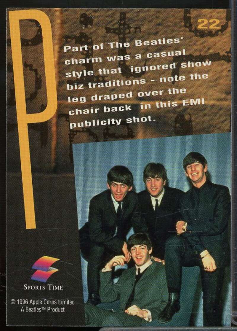 part of The Beatles' charm Card 1996 Sports Time The Beatles #22  Image 2