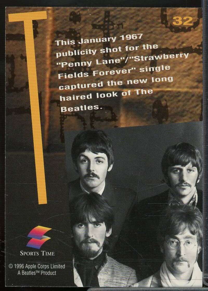 This January 1967 publicity shot Card 1996 Sports Time The Beatles #32  Image 2