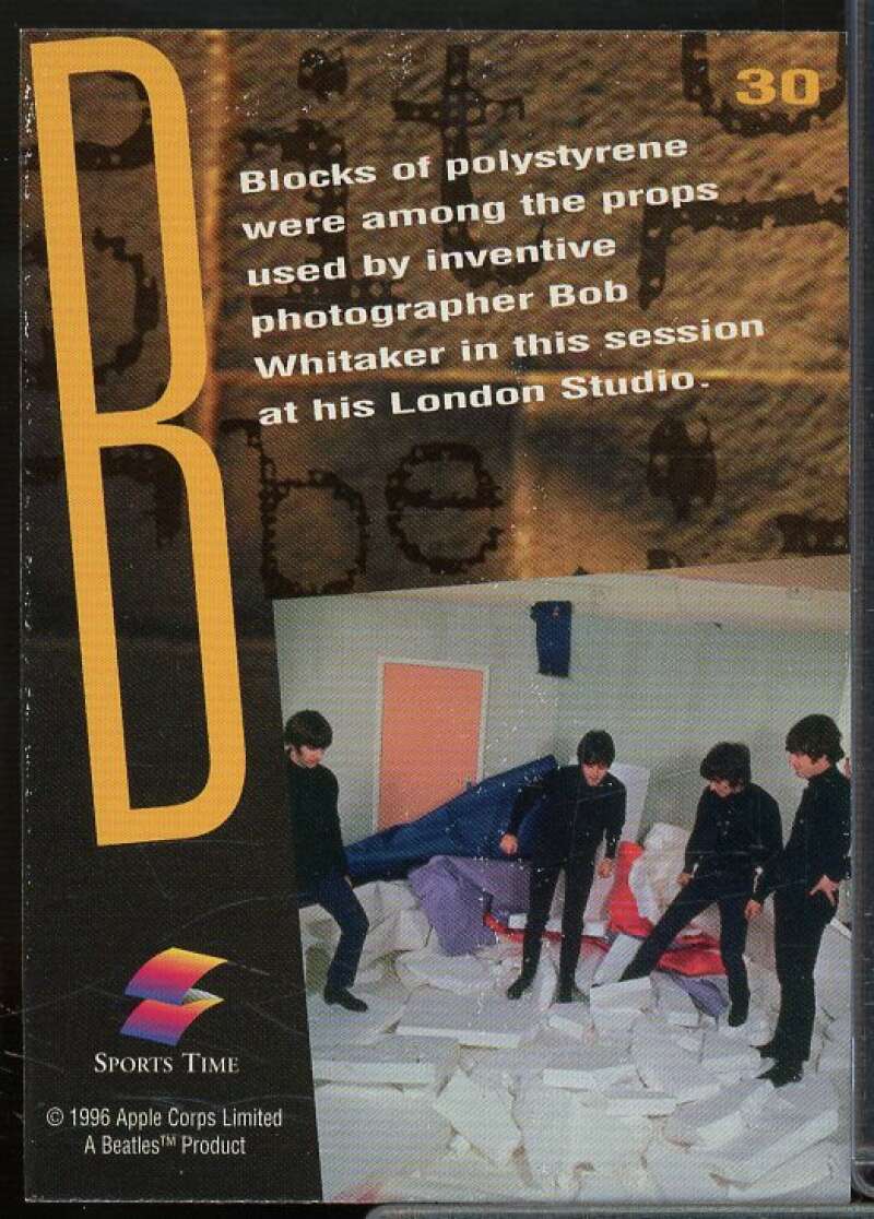 Blocks of polystyrene Card 1996 Sports Time The Beatles #30  Image 2