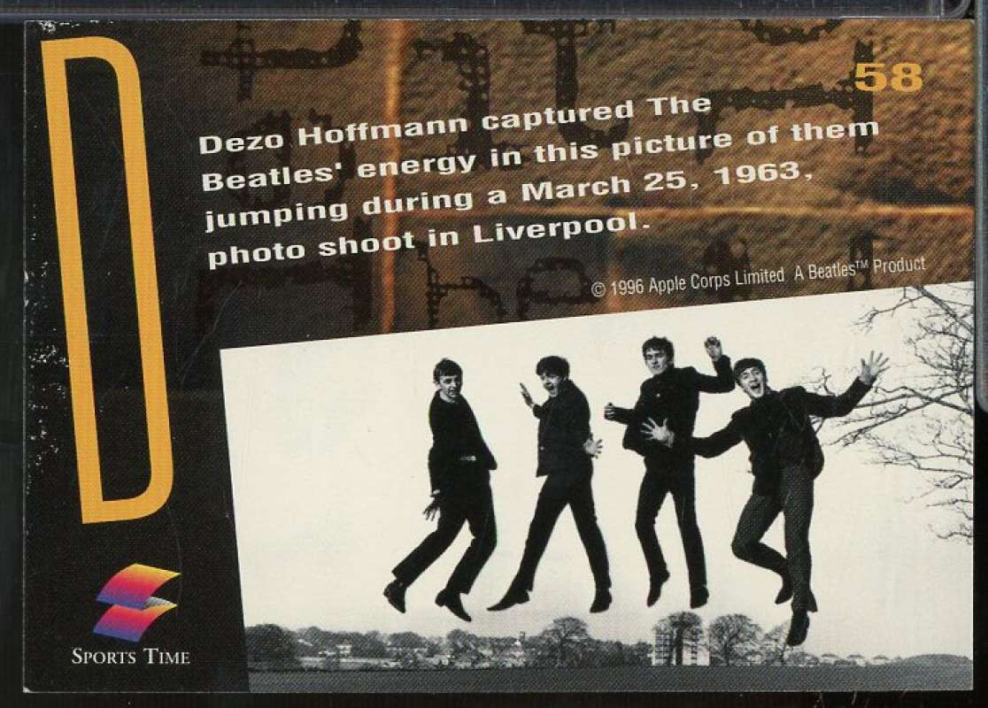 Dezo Hoffmann captured The Beatles Card 1996 Sports Time The Beatles #58  Image 2