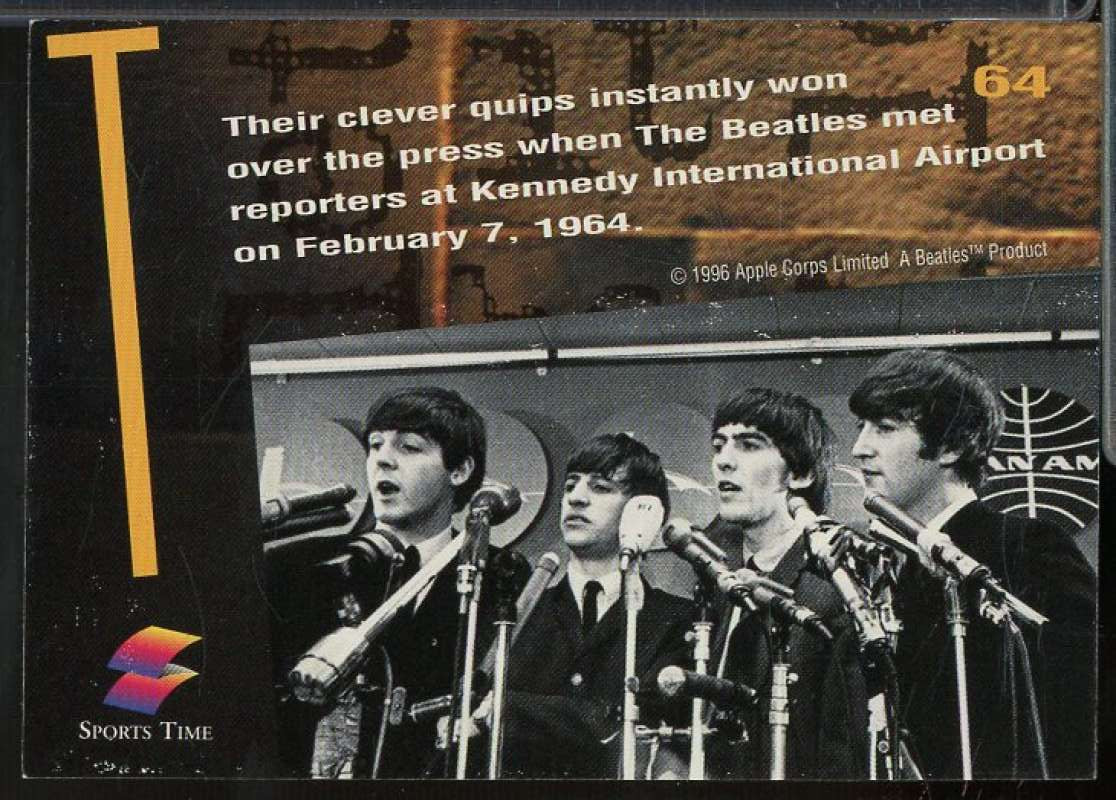 Their clever quips Card 1996 Sports Time The Beatles #64  Image 2